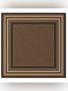 Echo Brown Striped Silk Square Scarf 31“